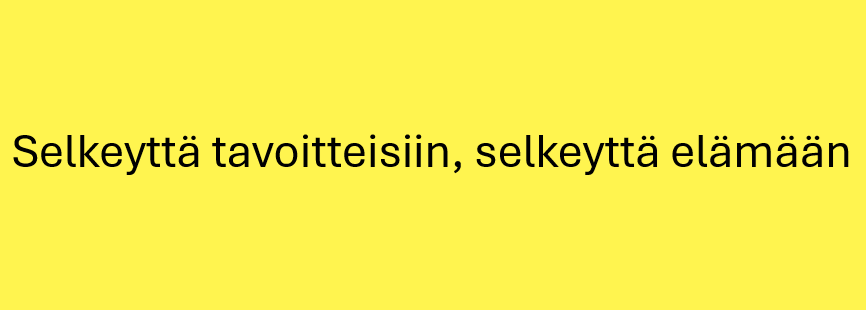 Tavoitteet